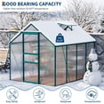 thumbnail image 7 of 6x8 FT Greenhouse Kit for Outdoors – Durable Aluminum Frame, Sliding Lockable Door, Adjustable Roof Vent, Gutter System, Easy Assembly 5-Green, 7 of 7