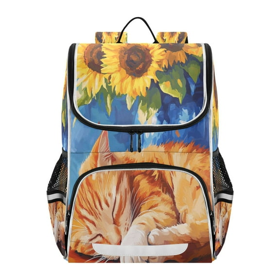 YAZAOO School Backpack Travel Bag Bookbags Bookbags Sunflower Dreams Pattern