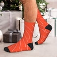 thumbnail image 7 of KLL Salmon Fish Meat Print Cool Socks Men's Women's Crew Socks Funny Crazy Novelty Stockings, 7 of 7