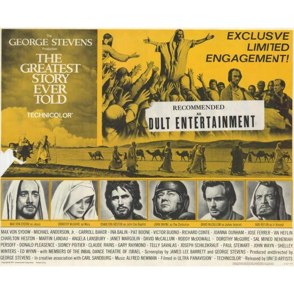 Full Movie The Greatest Story Ever Told The Greatest Story Ever Told - movie POSTER (Style L) (11" x 14") (1965