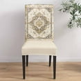 thumbnail image 4 of Dining Chair Covers Set of 6 Vintage Abstract Brown Bohemian Farmhouse Tribal Stretch Parsons Chair Slipcovers Removable Washable Chair Cover Protector for Kitchen Dining Room Hotel, 4 of 5