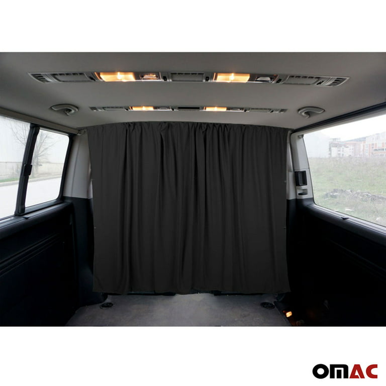 63 x 71 Cab Divider Van Cabin Curtain Campervan Kit Black For Ram  ProMaster 