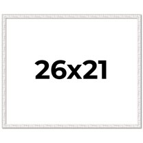 26x21 Frame White Real Wood Picture Frame Width 0.75 inches | Interior Frame Depth 0.5 inches |