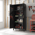 thumbnail image 5 of Homy Casa 71" Tall Garage Storage Cabinet with Adjustable Shelves, Heavy Duty Utility Organizer Black, 5 of 9