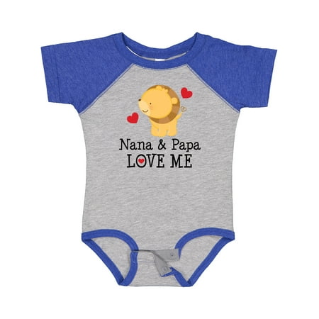

Inktastic Nana and Papa Love Me Grandparents Gift Baby Boy or Baby Girl Bodysuit