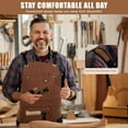 thumbnail image 4 of Leather Aprons for Men, Heavy Duty Leather Work Apron, Heat- & Flame-Resistant Shop Apron, Woodworking Apron, with Strengthened Pockets and Robust Stitching, 4 of 6