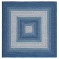 thumbnail image 2 of SAFAVIEH Braided Neville Bordered Machine Washable Reversible Area Rug, Navy/Grey, 5' x 5' Square, 2 of 18
