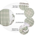 thumbnail image 3 of Buffalo Plaid Bathroom Shower Curtains with 12 Hooks Polyester Waterproof Shower Curtain for Stalls and Bathtubs Sage Green Olive Farmhouse Gingham Striped Decorative Bathroom Curtain 54x78 Inches, 3 of 9