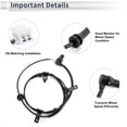 thumbnail image 4 of Unique Bargains ABS Wheel Speed Sensor Rear Right ABS Sensor Anti-lock Braking System Sensor No.956813E111/956813E110 for Kia Sorento 2002-2006, 4 of 7