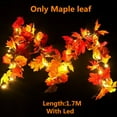 thumbnail image 3 of 1.7M Fall Maple Leaves Lighted Garland Decor- Thanksgiving String Lights Decorations Autumn Halloween Party Ornament ( Batteries Not Included), 3 of 6