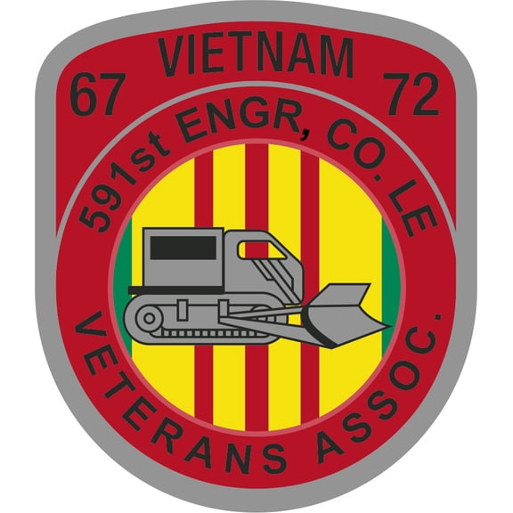 3.8 Inch 591st Engineer Company Vietnam Veteran Decal