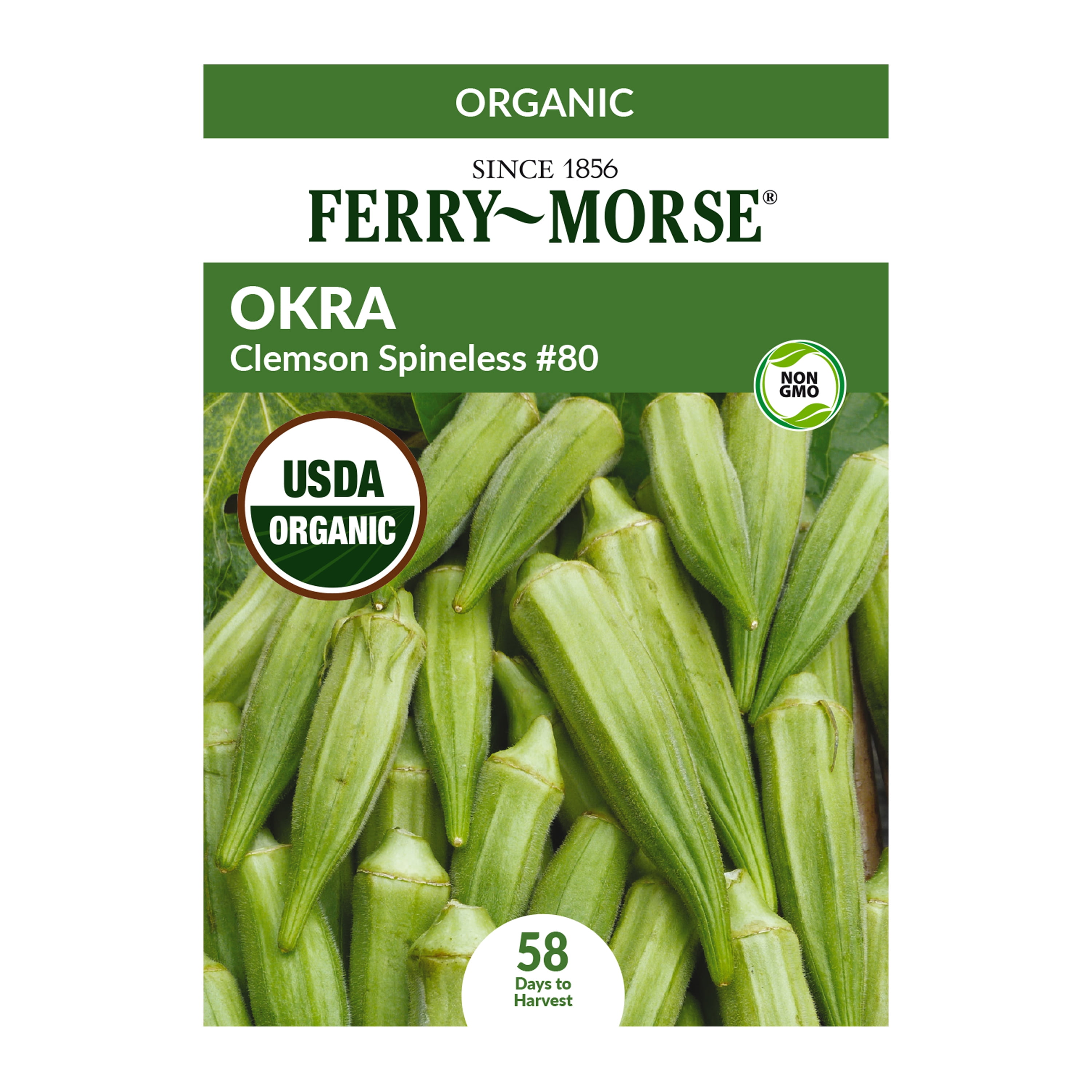 Ferry-Morse Organic 3.25G Okra Clemson Spineless #80 Vegetable Plant