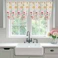 thumbnail image 4 of Spring Easter Tie Up Curtains for Windows, Adjustable Balloon Window Shades, Green Pink Yellow Eggs Floral Botanical Kitchen Window Treatments Adjustable Roll Up Curtain for Basement/Nursery 52"x45", 4 of 8