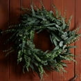 thumbnail image 3 of 24" Eucalyptus Wreath for Front Door - Large Artificial Greenery Outdoor Wreath for Porch, Window,Farmhouse,Home,Holiday,Christmas Hanging Decor- Spring, Summer, Fall, All Seasons, 3 of 7