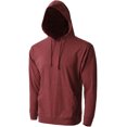 thumbnail image 2 of Ma Croix Men's Lightweight Pullover Hoodie Sweatshirt with Kangaroo Pocket (X-Large, Heather Burgundy), 2 of 4