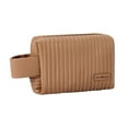 thumbnail image 1 of Neceser multiusos/cremallera suave impermeable/portátil PU cuero maquillaje bolsa de cosméticos bolsa/para accesorios artículos de tocador Marrón shamjiam Bolsa cosmética, 1 of 7