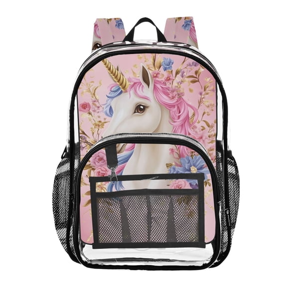ALAZA Clear Backpack Unicorn-u1 PVC Transparent BookBag