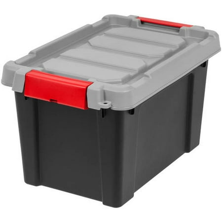 Black Cherry Tote - IRIS Store-It-All Tote 5 Gallon, Black (Available in a Case of 4 or Single Unit)