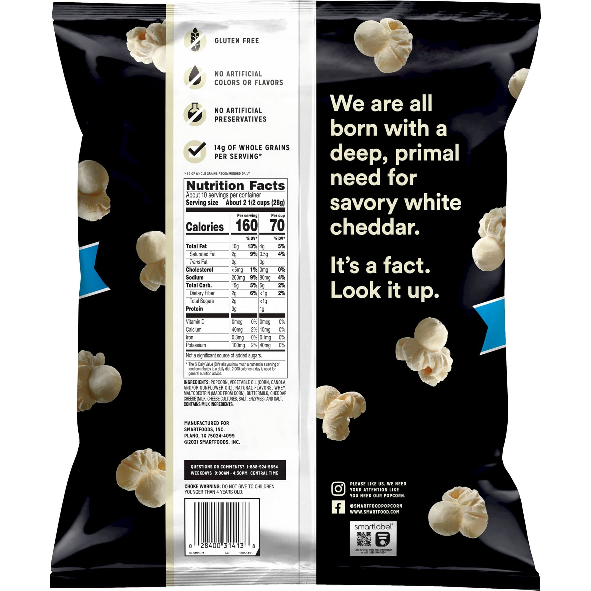 Smartfood White Cheddar Popcorn, 9.75 oz(2 Packs)