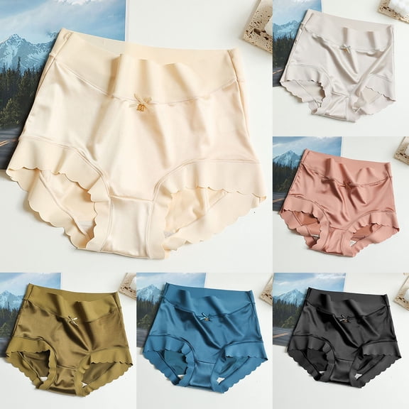CAIXIA Underwear Women No Show Panties Ladies Panties Soft Silky Low Rise Everyday Briefs Bikini Panties