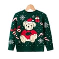 thumbnail image 3 of Pull de Noël Brodé Ours pour Enfants Garçons Filles Col Rond Pull Tricoté Automne Hiver Chemise Douce Décontractée, 3 of 8