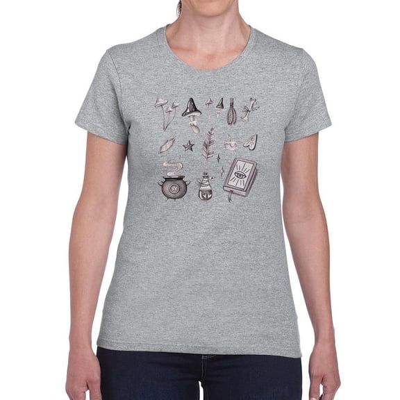 Magical Items Art Shaped T-Shirt Women -Image by Shutterstock, Female Small