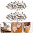 thumbnail image 3 of 2pcs Shoe Clips Crystal Decorations Shoe Buckles Women Shoe Charms Decorations, 3 of 8