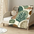thumbnail image 2 of nygtbtfer Mid Century Modern Abstract Pattern Sage Green Blanket Geometric Floral Soft Blankets and Throws for Sofa  Luxurious Warm and Cozy for Couch Bed Sofa for Adults and Children White, 2 of 6