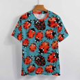 thumbnail image 3 of Ladybug Pattern Print(1)-1 Women's T-Shirt Short Sleeve T Shirts Tops Tee Ladies Loose T, 3 of 6