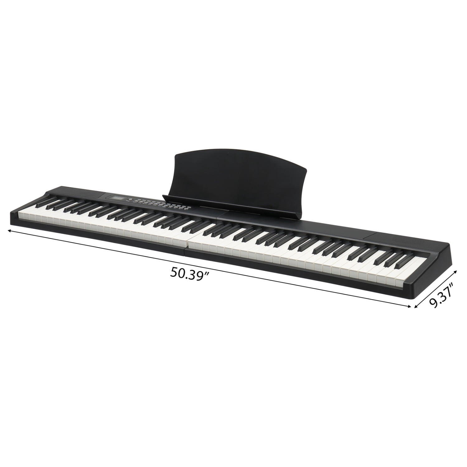 GPP-204 88 Key Magnetic Connection Piano Semi-Weighted Standard Digital Piano with MIDI Bluetooth, Handbag，Headphone，for Piano Lover Black color