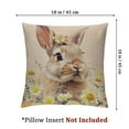 thumbnail image 4 of nygtbtfer Pillow Decorative Throw Pillows Colorful Flower Rabbit Spring Decorations for Farmhouse Home Sofa Couch White, 4 of 7