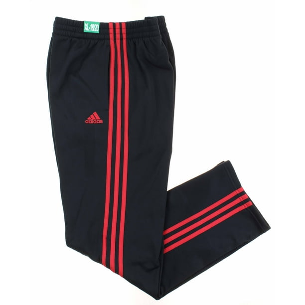 gemeenschap Twisted terrorist Adidas Youth Boys Fleece Lined Athletic Pull-On Pant (Black/Red,  X-Large(18/20)) - Walmart.com
