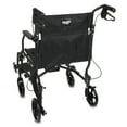 Equate Steel Transport Chair, 8" Wheels, Lightweight Folding Transport