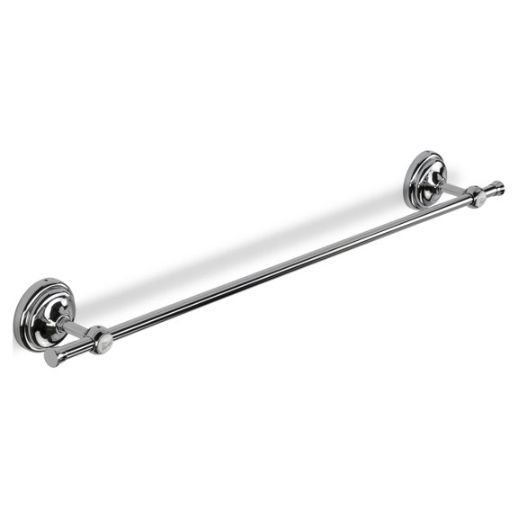Croydex 1919 Flexi-Fix Screw or Glue Wall Mounted Towel Bar, Chrome (27.4in)