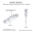 thumbnail image 6 of Rosec Jewels Natural Diamond Cluster Wedding Band - Half Eternity Band for Women - HI-SI Quality - with Jewelry Box, 18K White Gold, US 11.50, 6 of 9