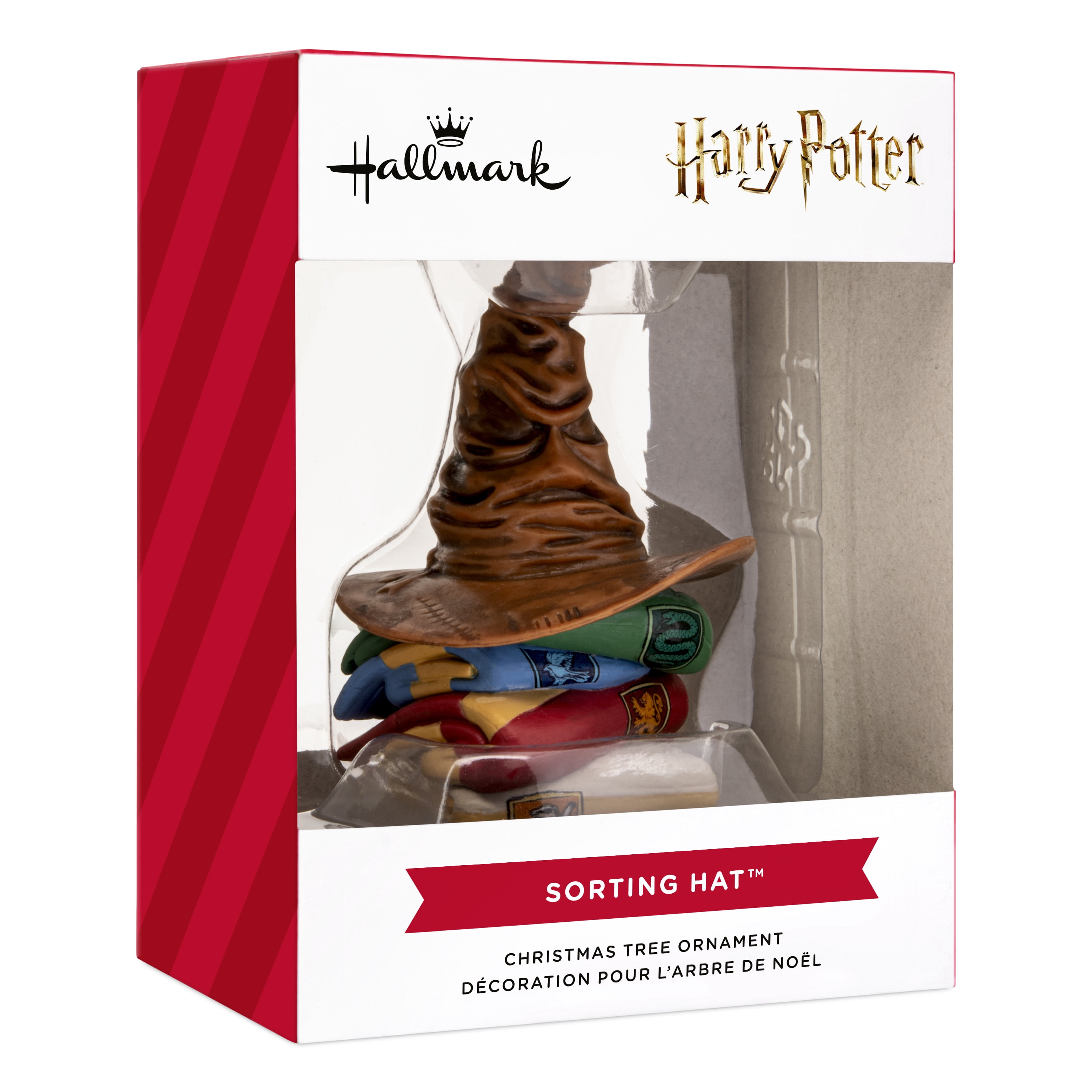 Hallmark Christmas Ornament (Harry Potter Sorting Hat Scarves), 1 Count