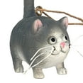 thumbnail image 6 of Lovely Resin Cat Figurine Hanging Ornament Statue for Car Tabletop Decor Decoration - Gray, 6 of 8