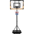 thumbnail image 2 of 6 - 7ft Adjustable Kids Basketball Hoop with Wheels - 28" Backboard, Portable Indoor/Outdoor Basketball Set for Children, 2 of 8