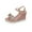 Pink, variant on Anuirheih Women's Open Toe Casual Shoes Rhinestone Comfortable Wedge Sandals Shoes Sandals Women (Gold)
