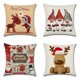 thumbnail image 1 of Funda de cojín cuadrada Feliz Navidad, Fundas de almohada de lino Fundas de almohada decorativas Decoración del hogar para sala de estar Sofá Cama, 1 of 5