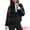 Black, variant on Women's Half Zip Fleece Pullover Jacket with Pockets L Blue