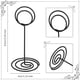 thumbnail image 4 of Paquete de 24 Soportes para NúMeros de Mesa, Soporte para Tarjetas de Nombre de Mesa de Boda, Clips para Fotos, Notas, Notas, Soporte para Fotos (Negro), 4 of 7