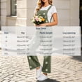 thumbnail image 3 of Ruohan Women's Floral Denim Overalls Adjustable Straps Wide Leg Fringe Hem Jumpsuit, 3 of 6