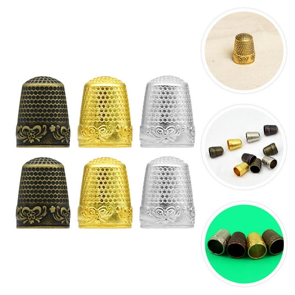 EXHUMKY sewing finger thimble Thimble Bronze 6Pcs