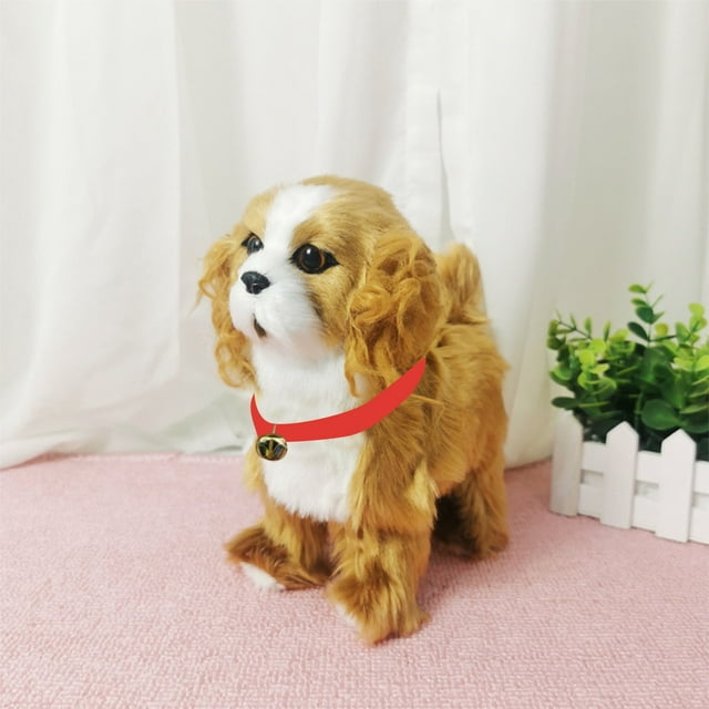 Dvkptbk Electric Dogs Robot Dog Toys Interactive Electronic Puppy Sound Control Teddy Walk Bark with Music Touching Control Robotic Pet Action & Toy Figures