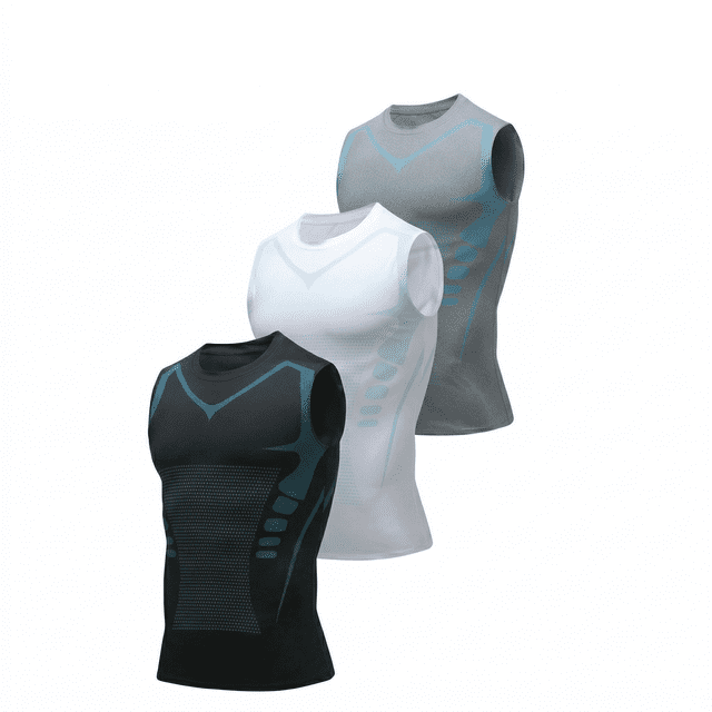 dgysar Men's Compression Swim Vest Quick-Dry Rash Guard Sleeveless Top Beach Sun Protection Surfing Grey L
