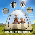 thumbnail image 6 of Widened transparent PVC tent, easy to install and fold camping shed, suitable for 1-3 people, 7x4x6.5 feet windproof and cold proof tent, can be used for fishing, watching games, and outdoor camping, 6 of 7
