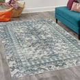 thumbnail image 2 of Vintage Decorative Rug, Victorian Style Pattern of Abstract Leaf Flourishes Grunge Concept Swirling, Quality Carpet for Bedroom Dorm and Living Room, 6 Sizes, Blue Grey, by Ambesonne, 2 of 4