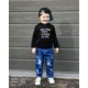 thumbnail image 2 of Conjunto de ropa para bebé niño, sudadera con capucha estampada de manga larga y pantalones vaqueros, 2 of 5