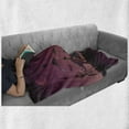 thumbnail image 6 of Circus Soft Flannel Fleece Blanket, Circus Crowd Travelling at Night Under Moon with Mermaid Flying Carpet and Centaur, Cozy Plush for Indoor and Outdoor Use, 50" x 60", Multicolor, by Ambesonne, 6 of 6